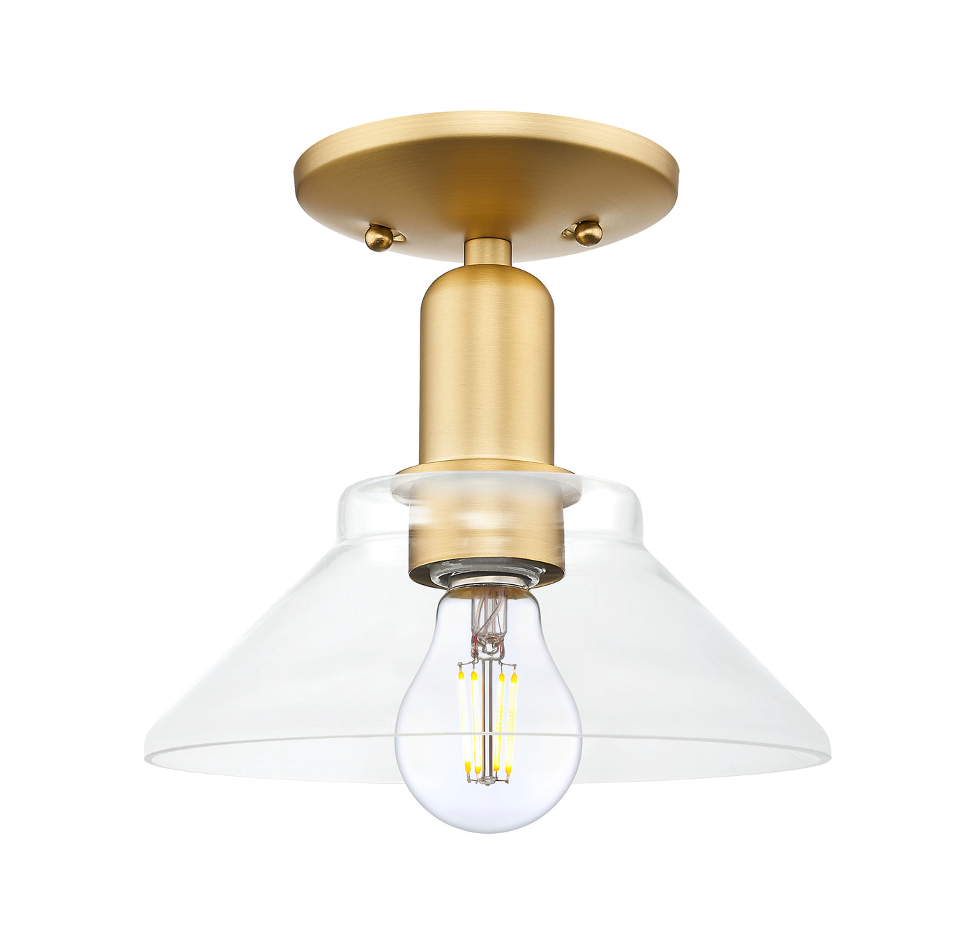 Arcadia Semi-Flush Mount Brushed Satin Nickel