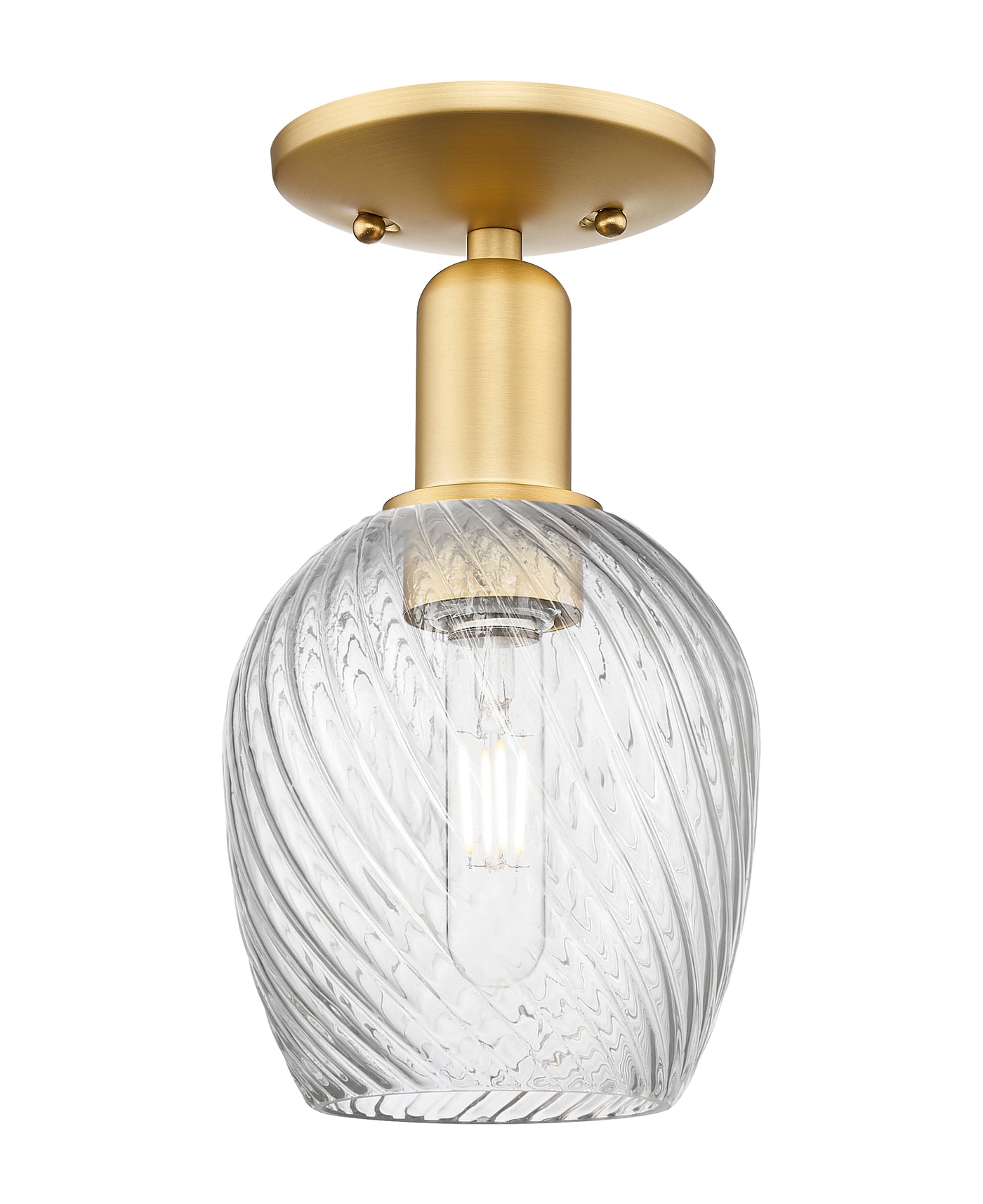 Arcadia Semi-Flush Mount Brushed Satin Nickel