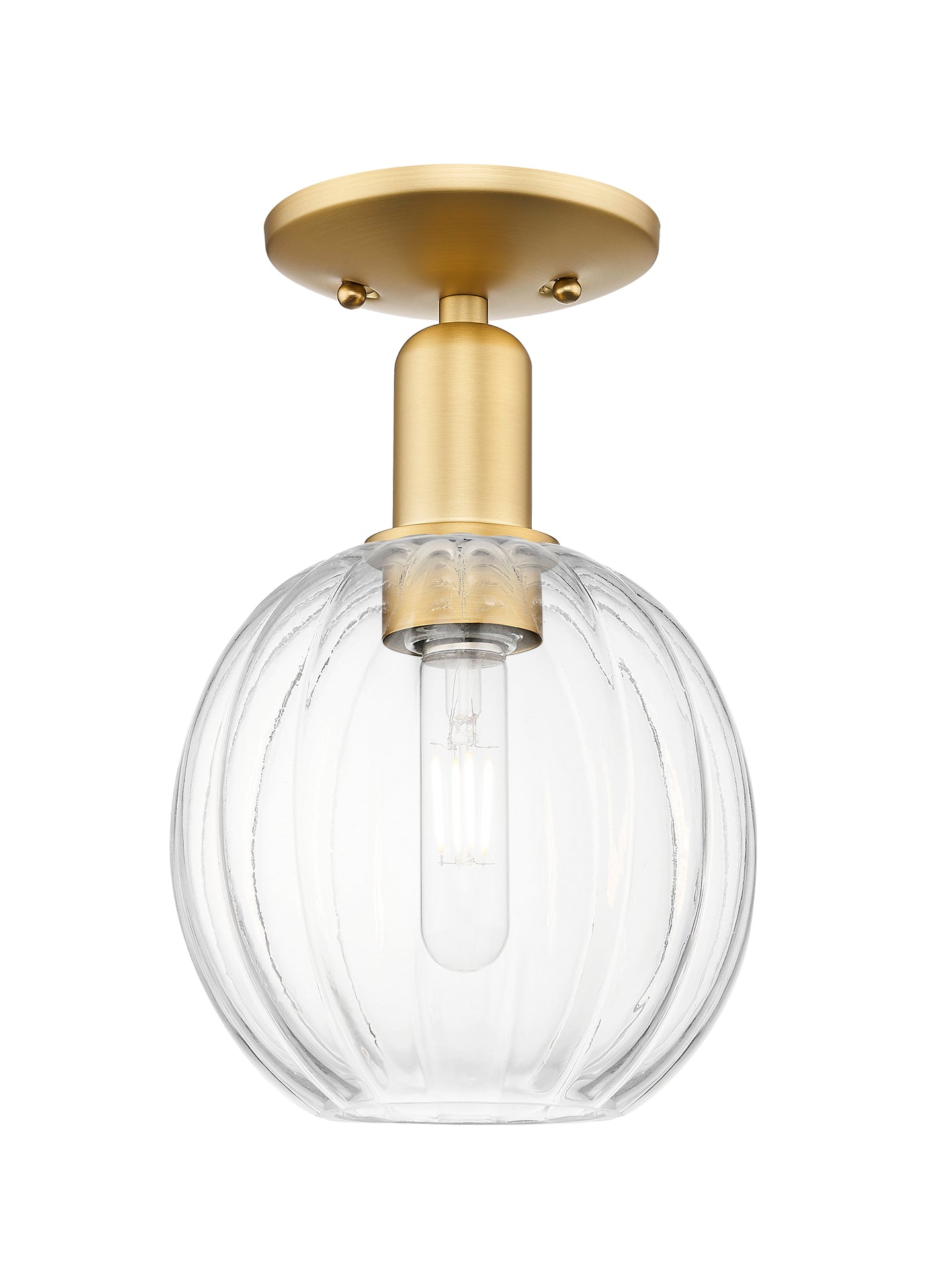 Arcadia Semi-Flush Mount Brushed Satin Nickel