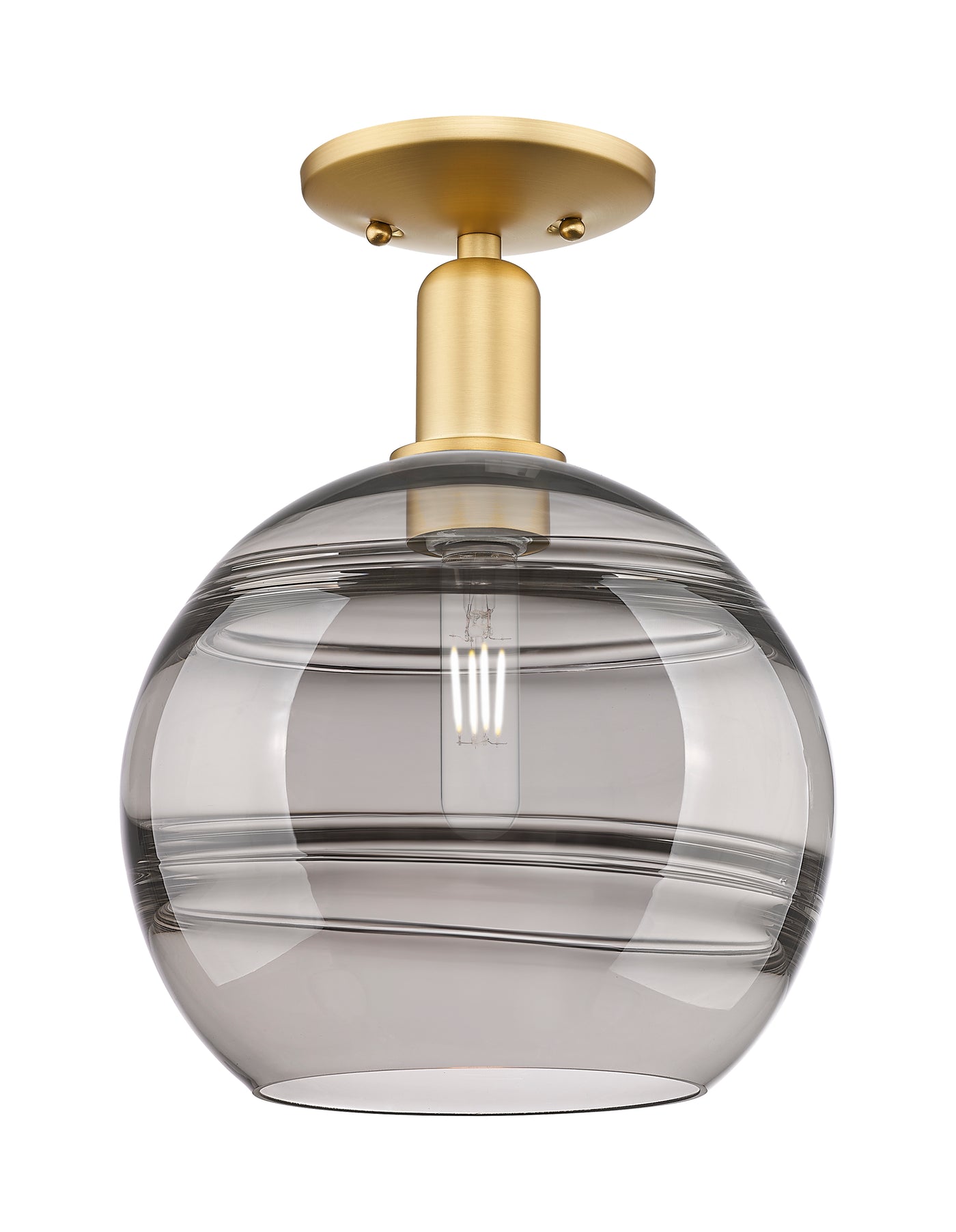 Arcadia Semi-Flush Mount Brushed Satin Nickel
