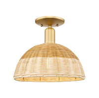 Arcadia Semi-Flush Mount Brushed Satin Nickel