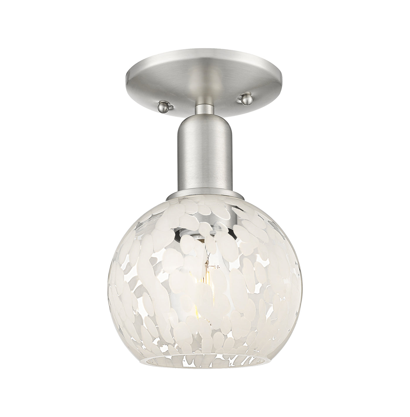 Arcadia Semi-Flush Mount Brushed Satin Nickel