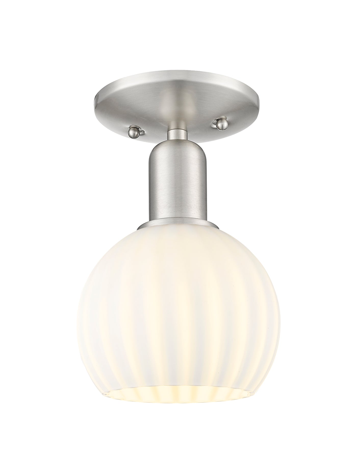 Arcadia Semi-Flush Mount Brushed Satin Nickel