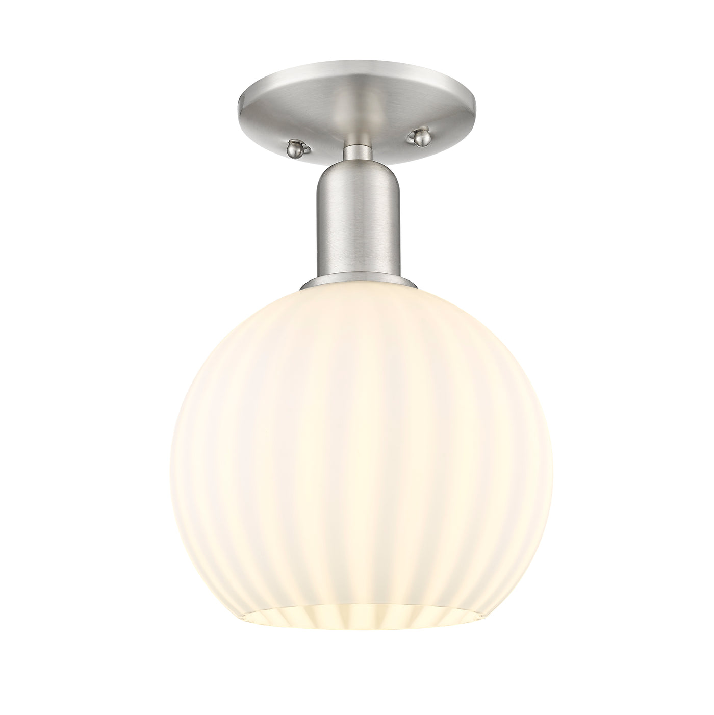 Arcadia Semi-Flush Mount Brushed Satin Nickel