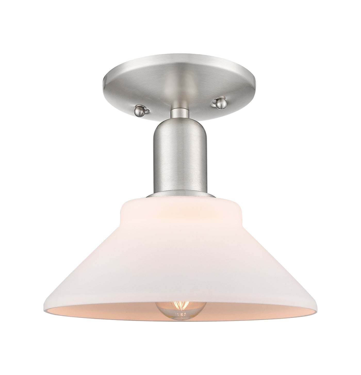 Arcadia Semi-Flush Mount Brushed Satin Nickel
