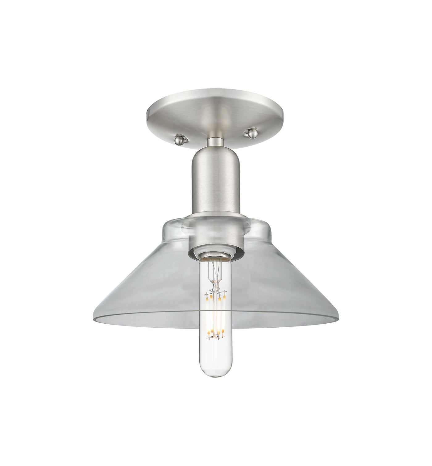 Arcadia Semi-Flush Mount Brushed Satin Nickel