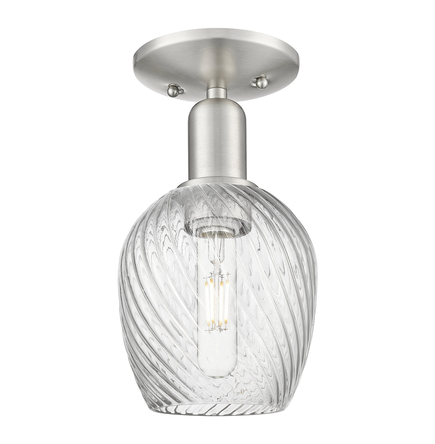 Arcadia Semi-Flush Mount Brushed Satin Nickel