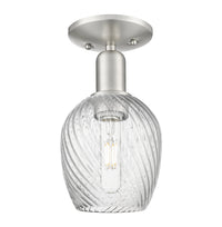 Arcadia Semi-Flush Mount Brushed Satin Nickel