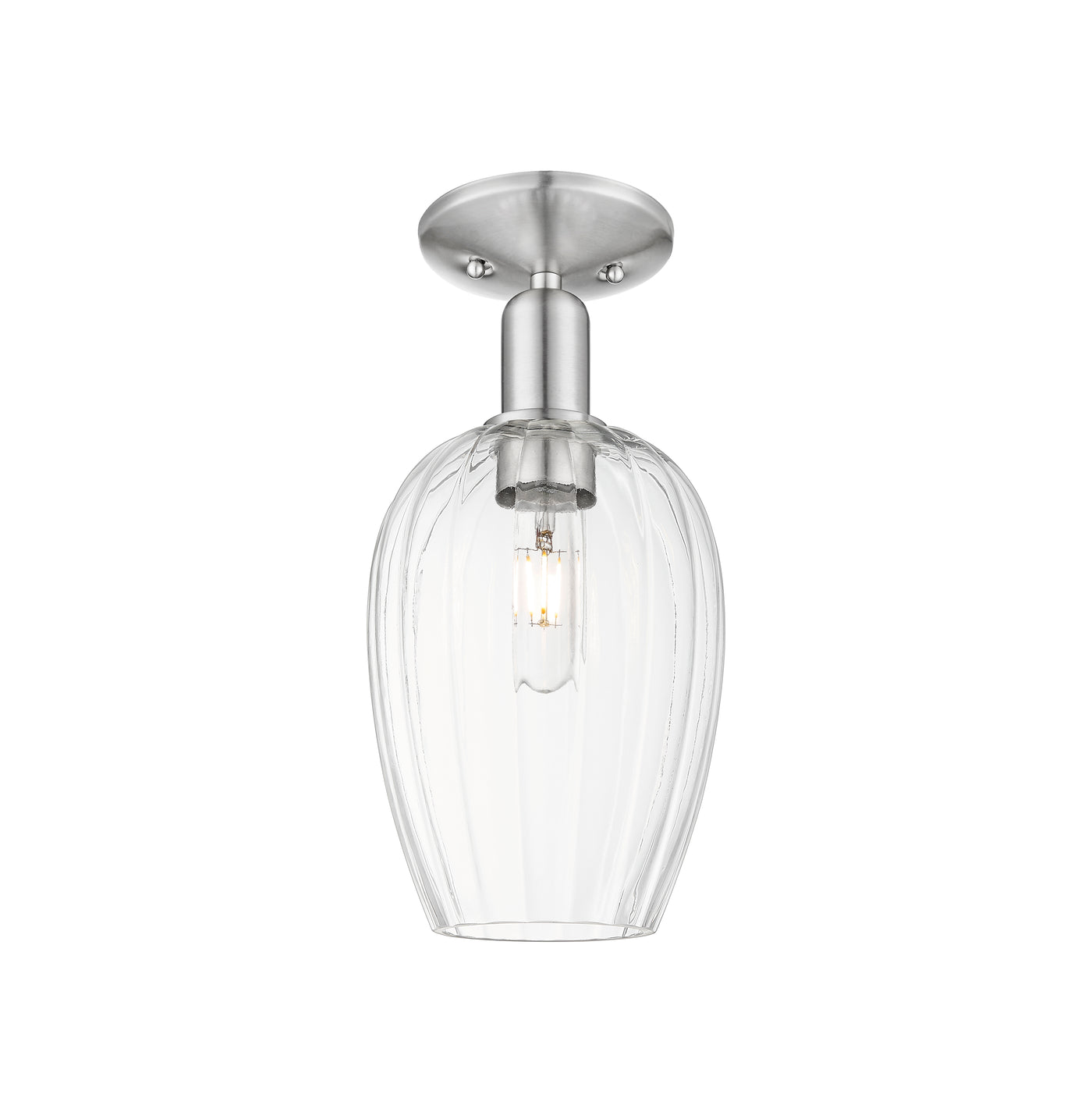 Arcadia Semi-Flush Mount Brushed Satin Nickel