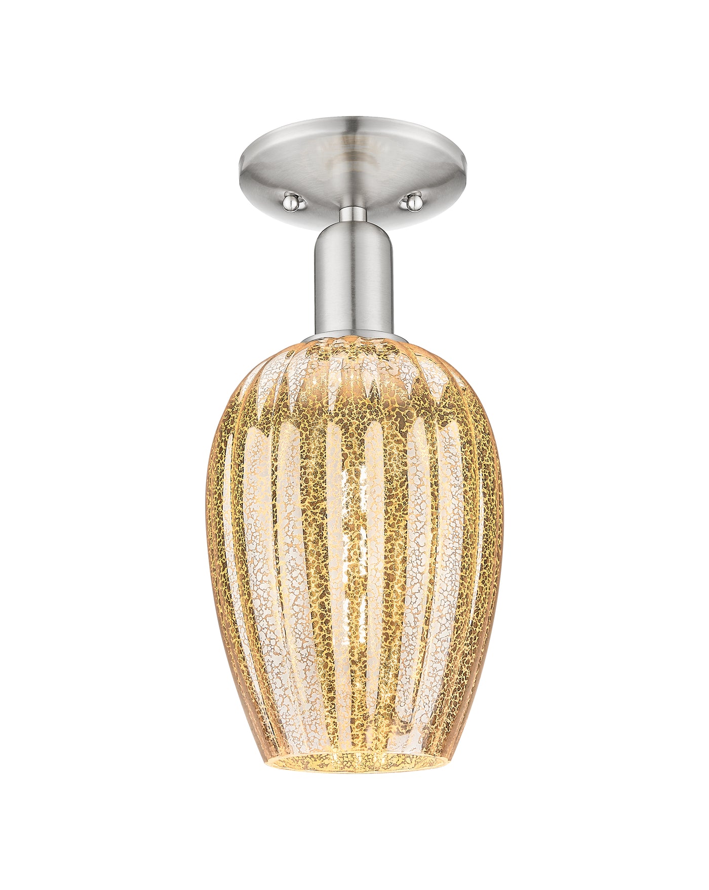 Arcadia Semi-Flush Mount Brushed Satin Nickel