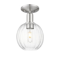 Arcadia Semi-Flush Mount Brushed Satin Nickel