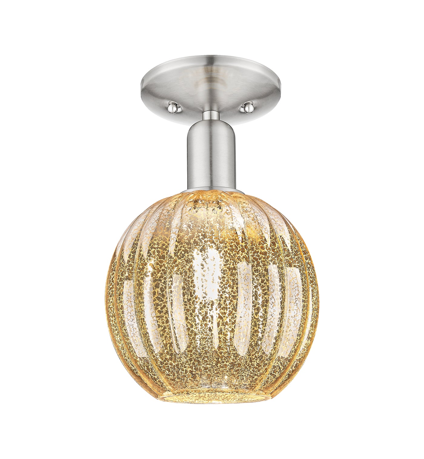 Arcadia Semi-Flush Mount Brushed Satin Nickel
