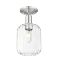 Arcadia Semi-Flush Mount Cast Brass Nickel