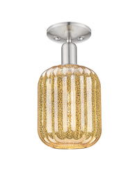 Arcadia Semi-Flush Mount Cast Brass Nickel
