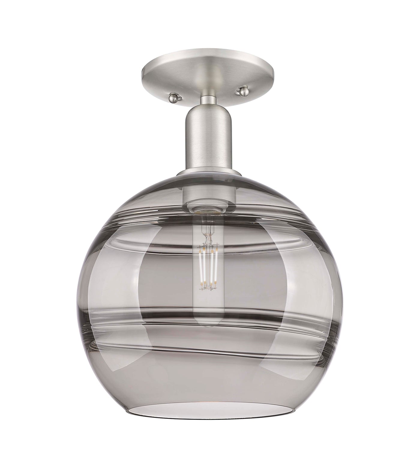 Arcadia Semi-Flush Mount Brushed Satin Nickel
