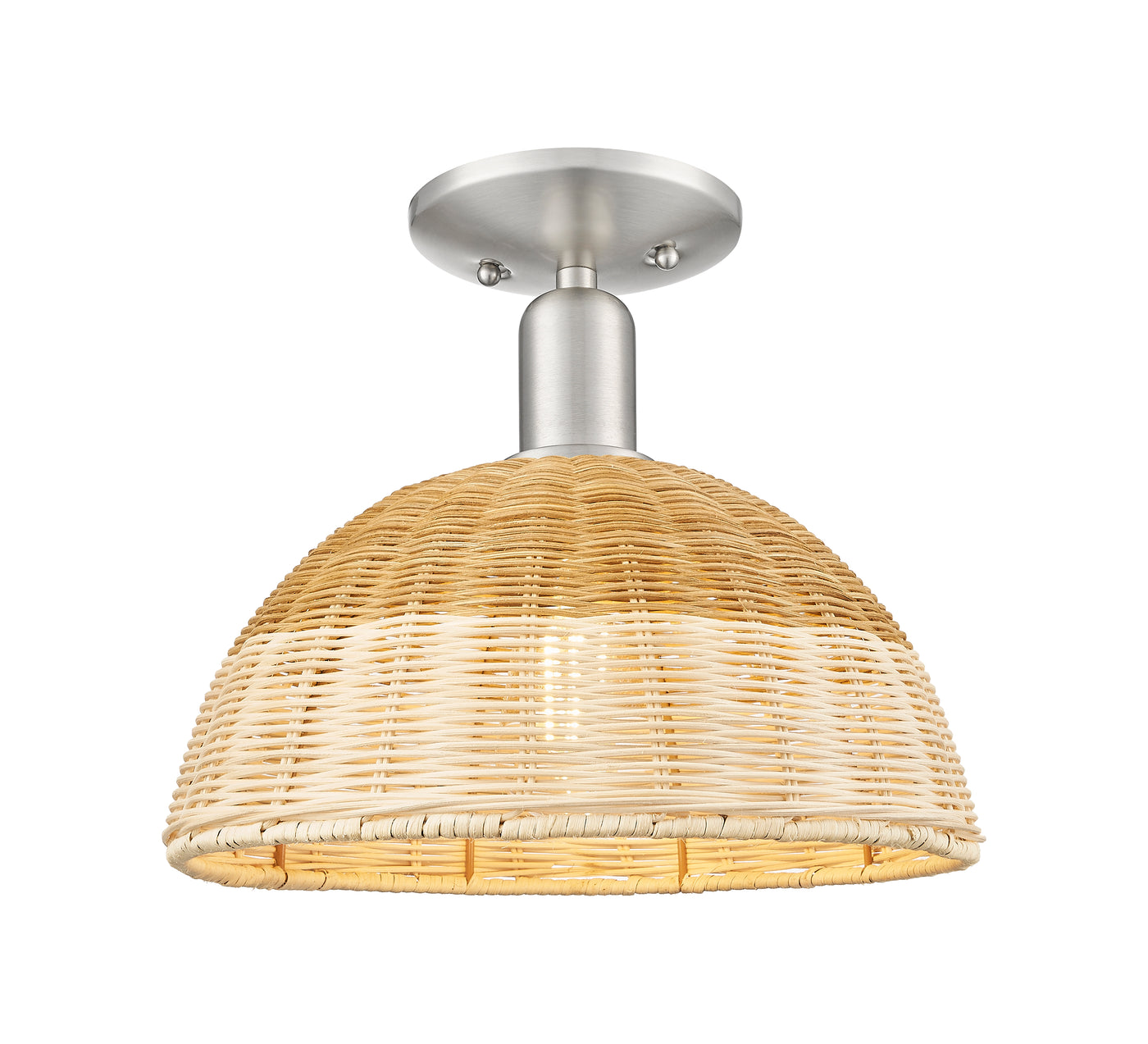 Arcadia Semi-Flush Mount Brushed Satin Nickel