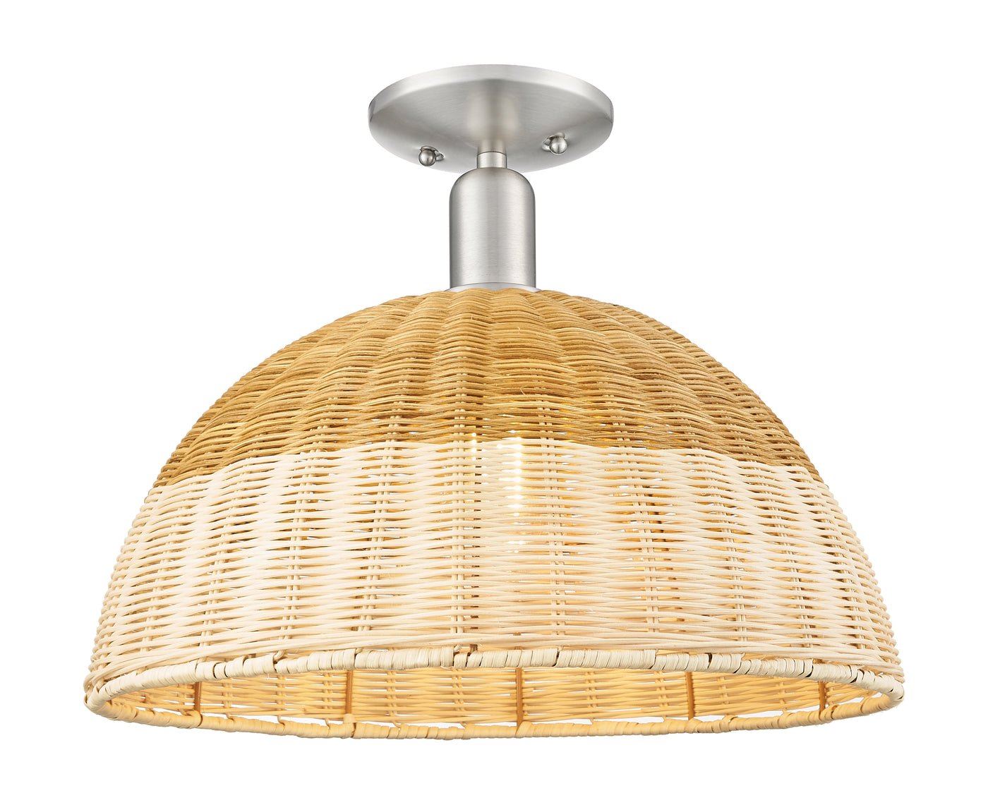 Arcadia Semi-Flush Mount Brushed Satin Nickel