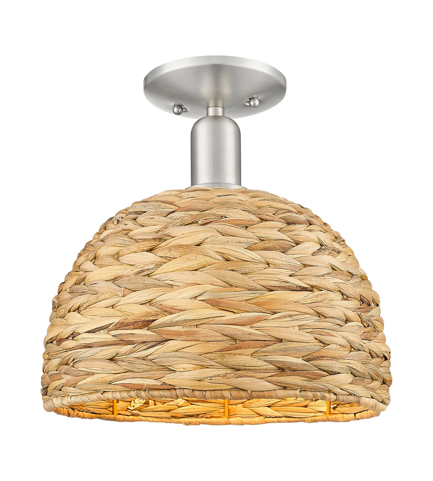 Arcadia Semi-Flush Mount Brushed Satin Nickel