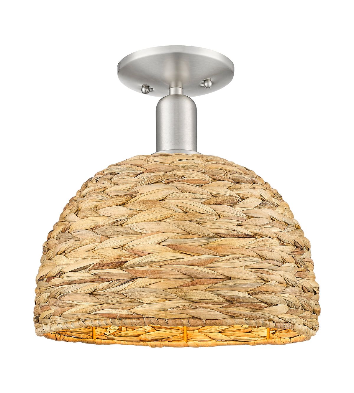 Arcadia Semi-Flush Mount Brushed Satin Nickel