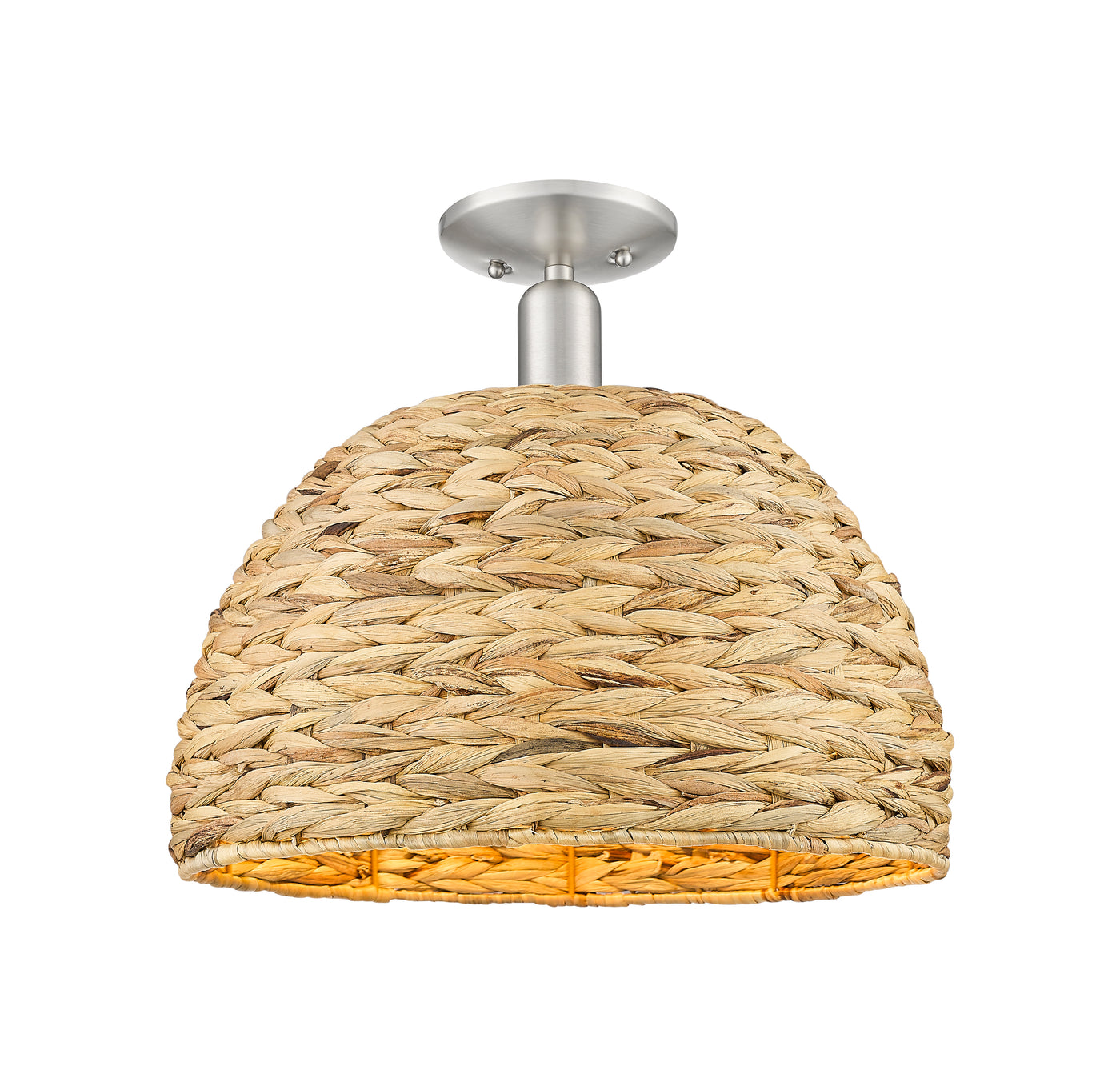 Arcadia Semi-Flush Mount Brushed Satin Nickel