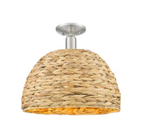 Arcadia Semi-Flush Mount Brushed Satin Nickel