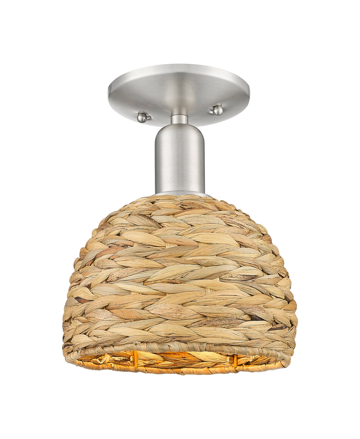 Arcadia Semi-Flush Mount Satin Nickel