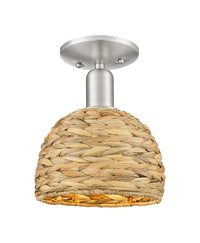 Arcadia Semi-Flush Mount Satin Nickel