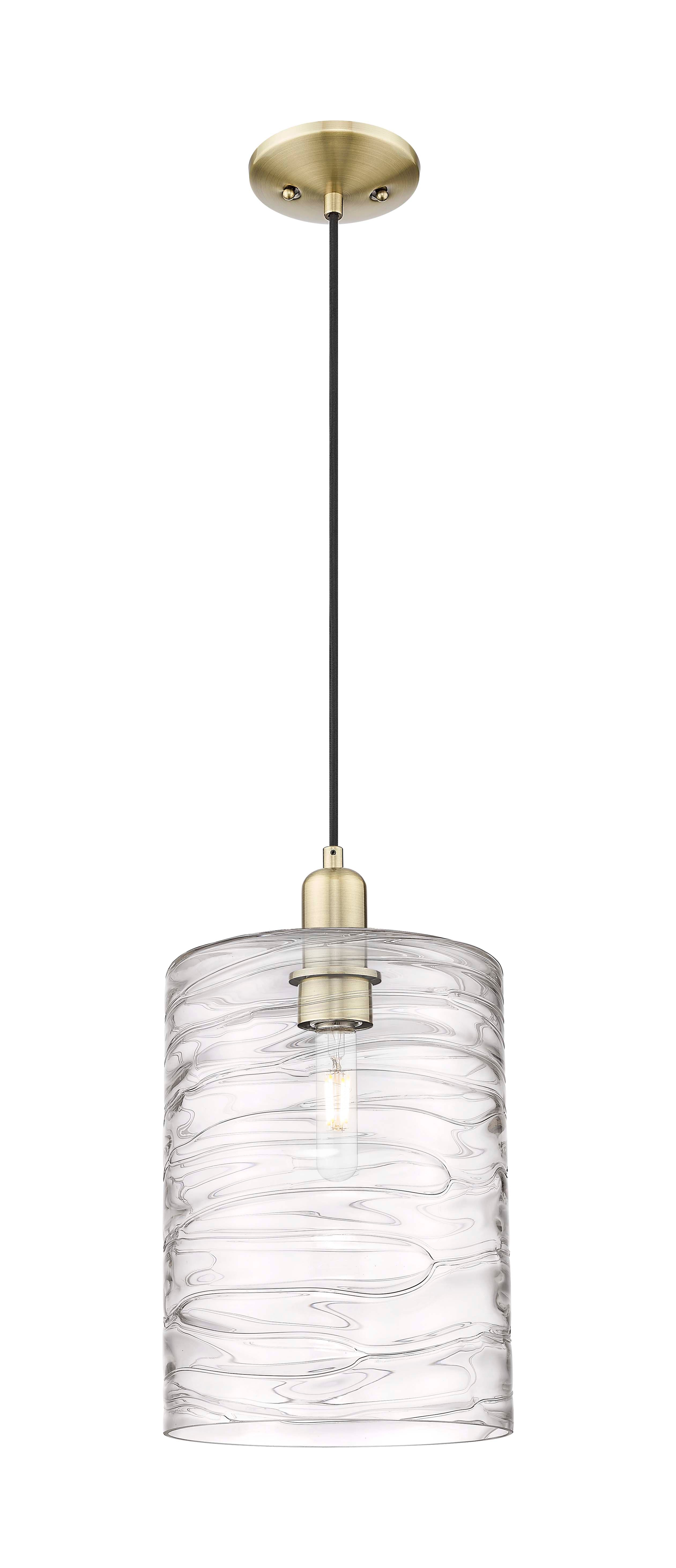 Arcadia Mini Pendant Antique Brass Glass