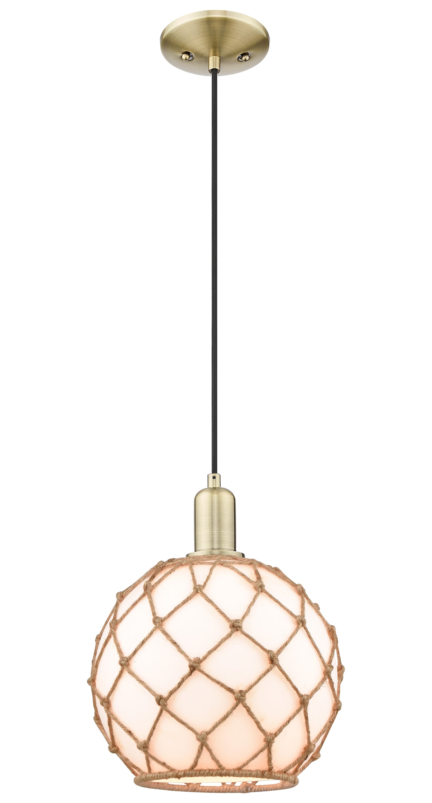 Arcadia Mini Pendant Antique Brass Cast