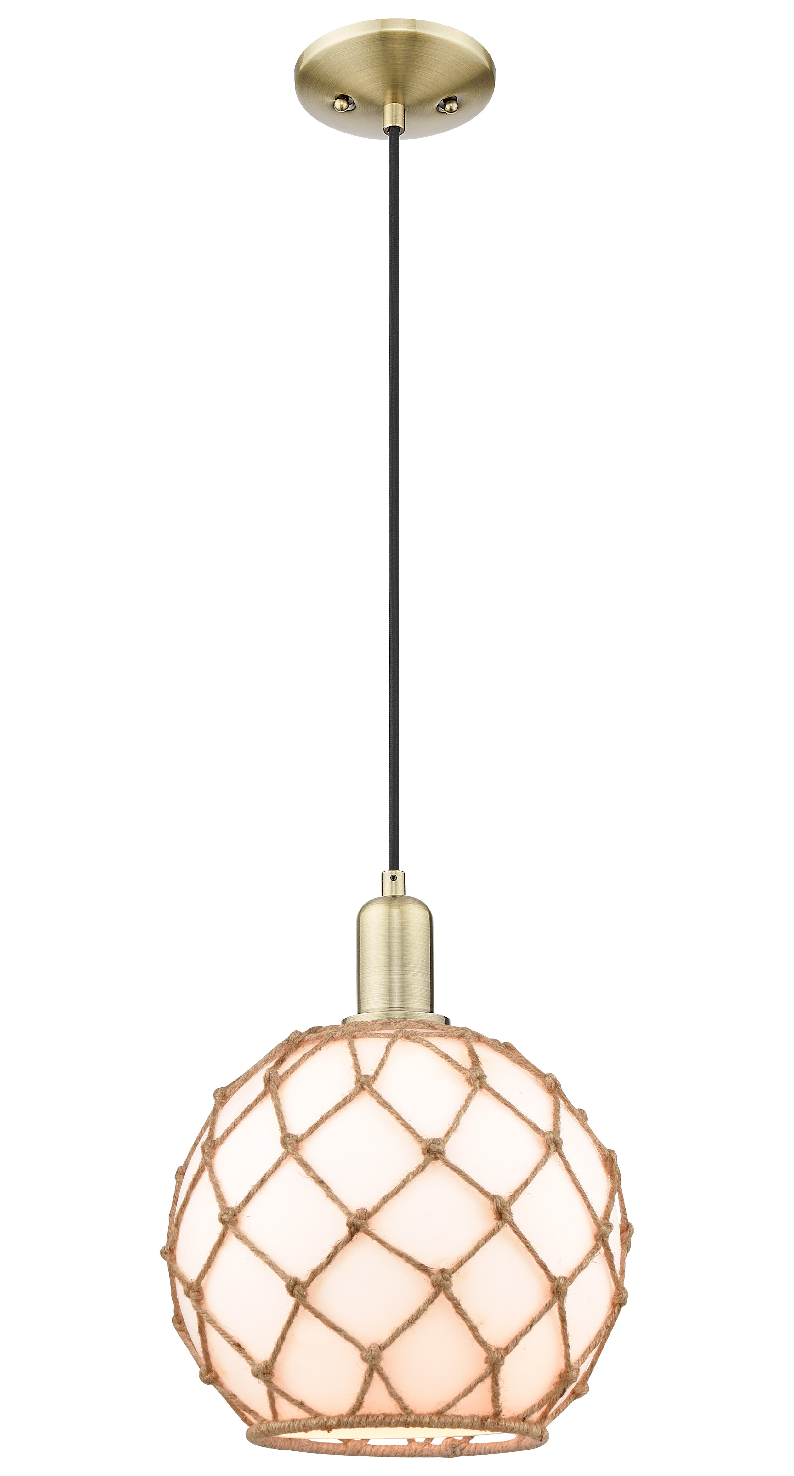 Arcadia Mini Pendant Antique Brass Cast