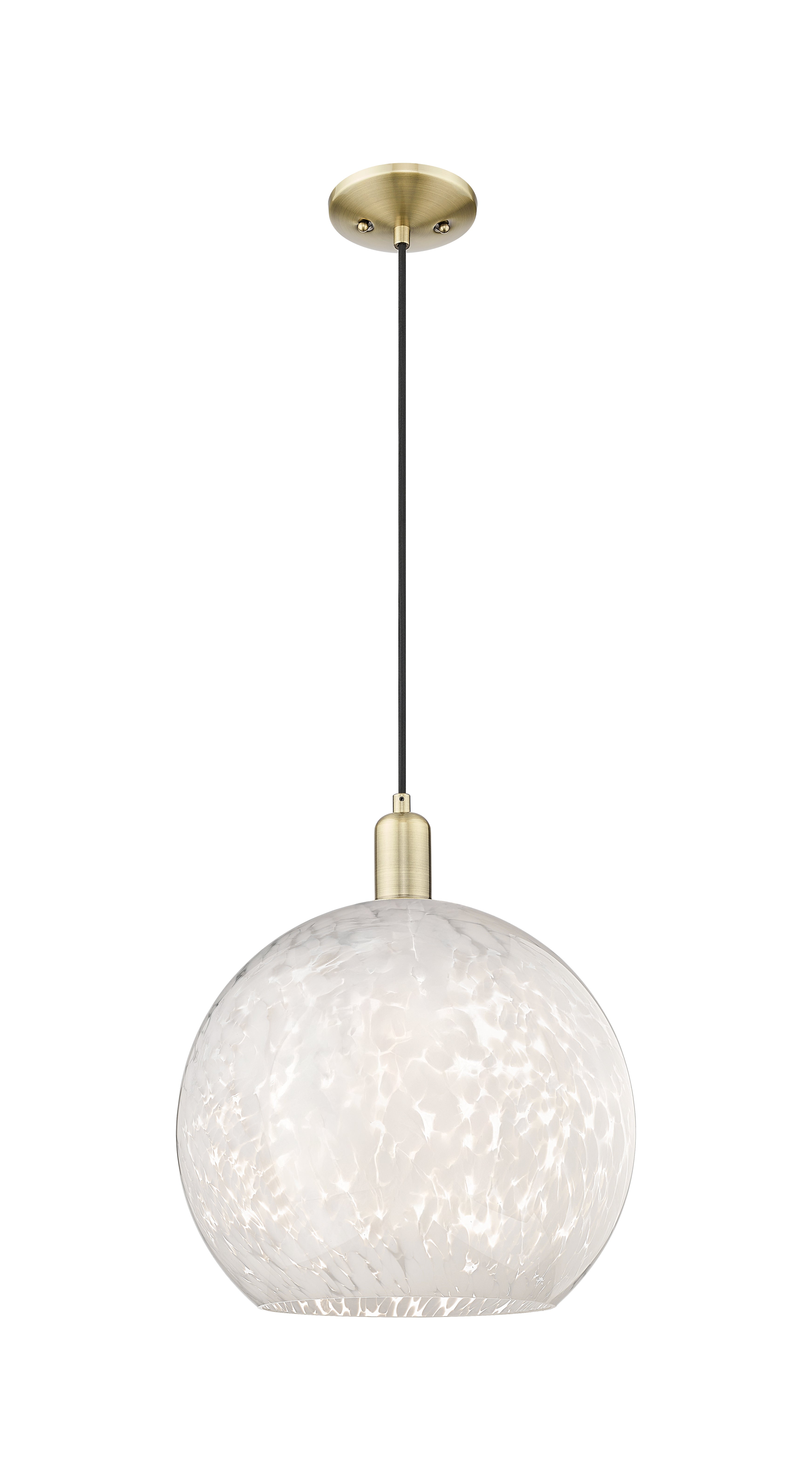 Arcadia Mini Pendant Antique Brass 13.75 Inch