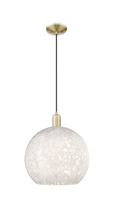 Arcadia Mini Pendant Antique Brass 13.75 Inch