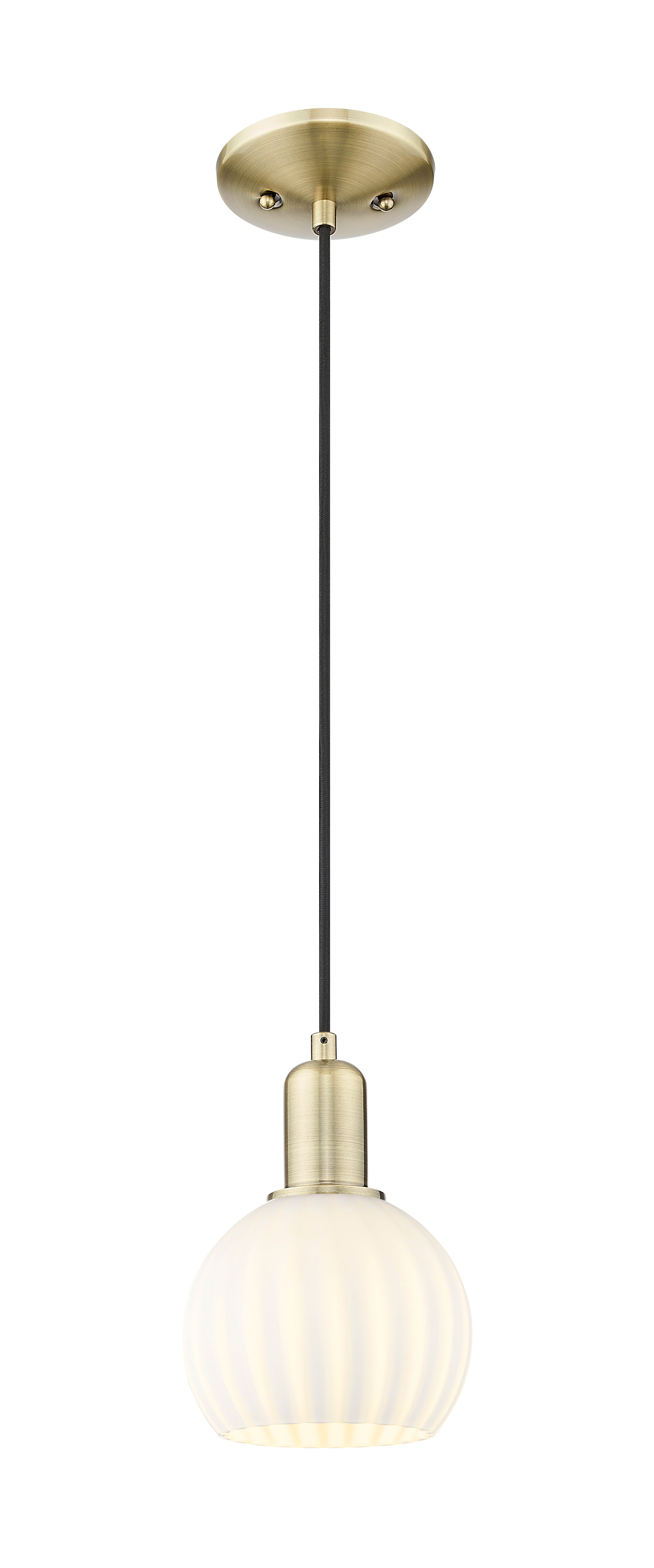 Arcadia Mini Pendant Cast Brass Antique