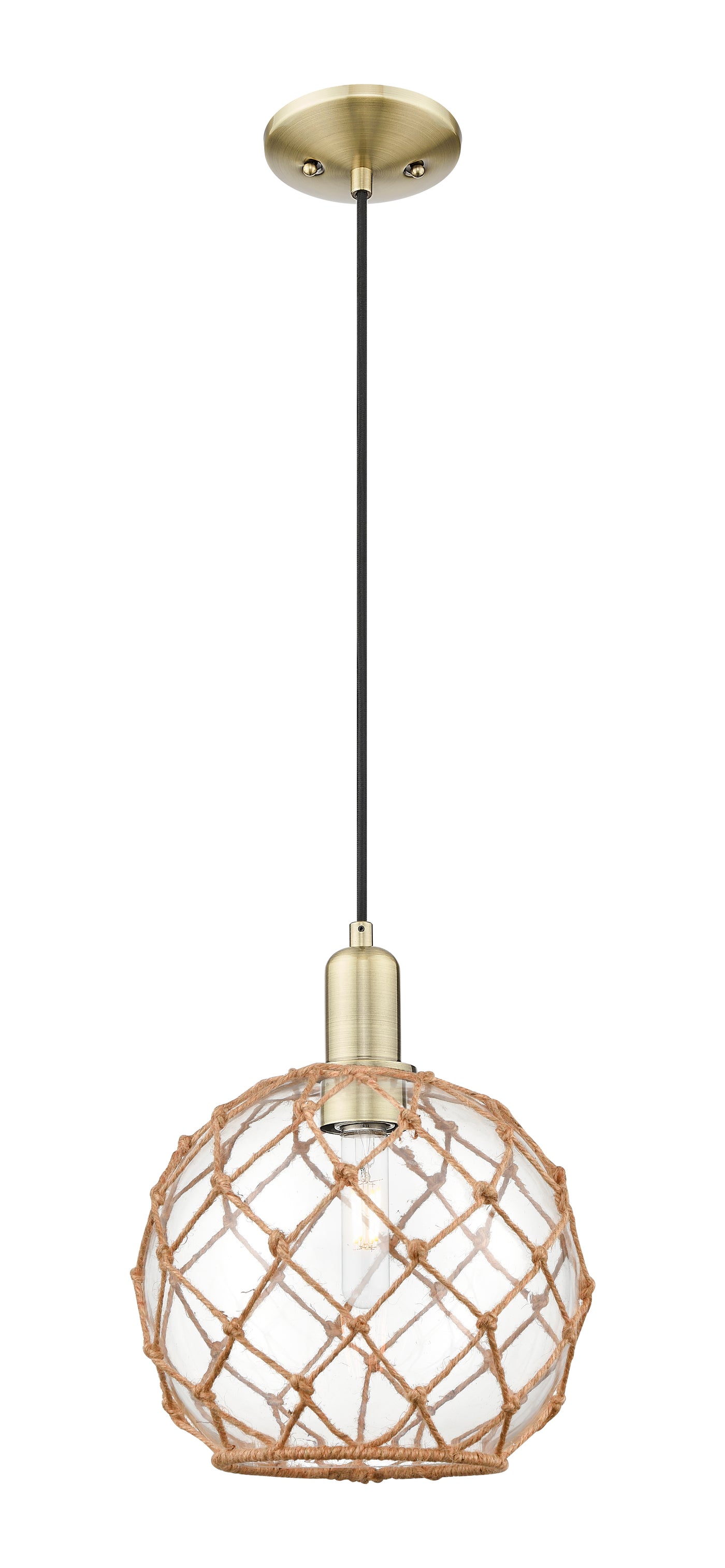 Arcadia Mini Pendant Antique Brass Cast