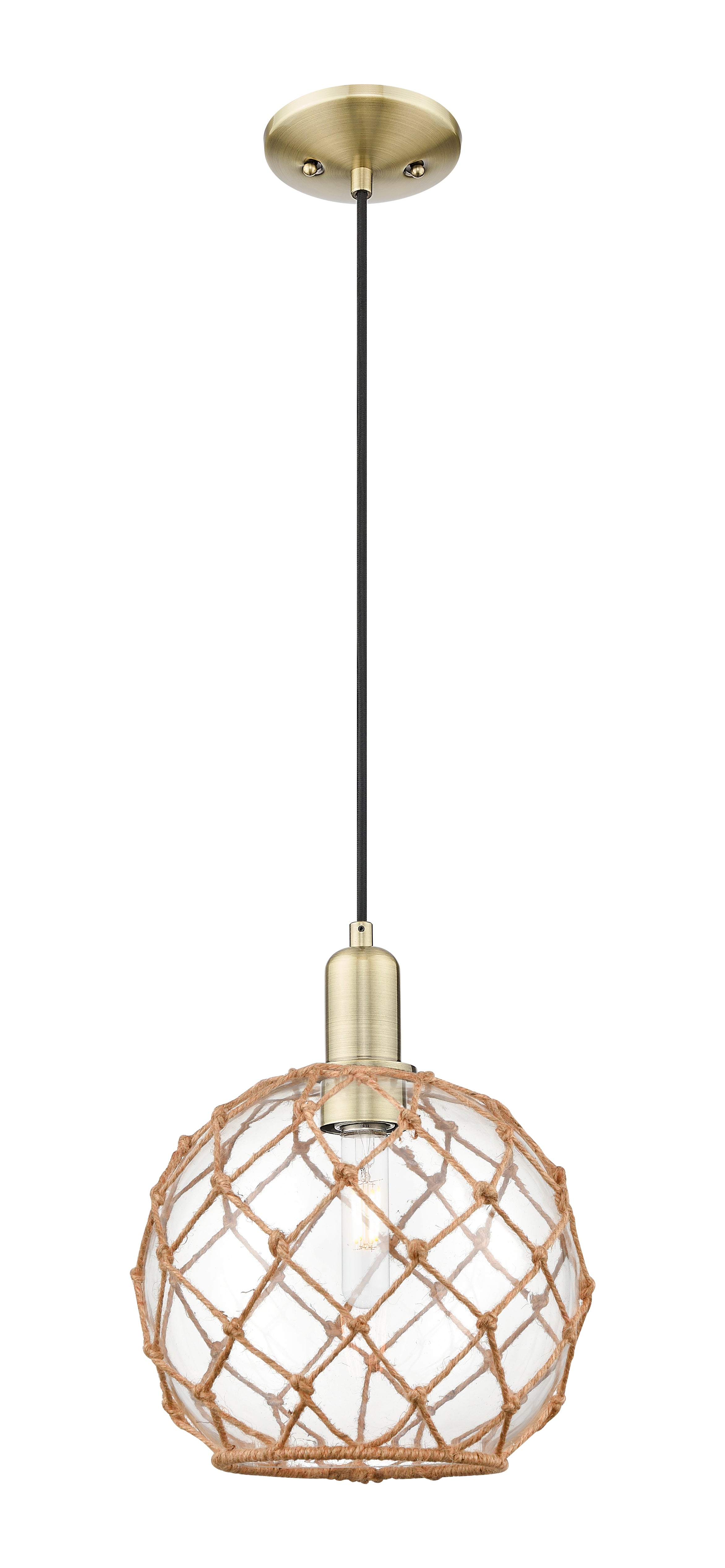Arcadia Mini Pendant Antique Brass Cast