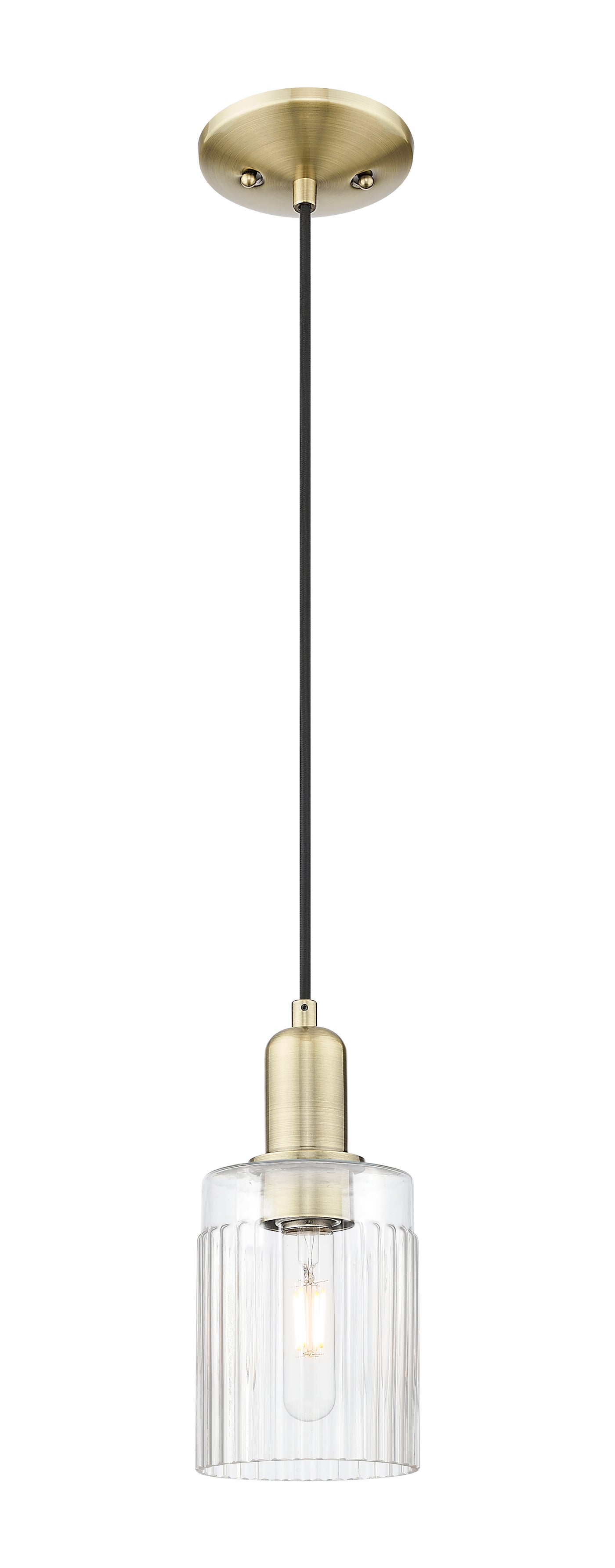 Arcadia Mini Pendant Antique Brass Dimmable