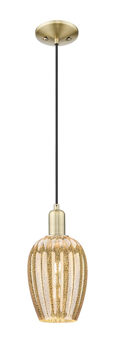 Arcadia Mini Pendant Antique Brass Dimmable