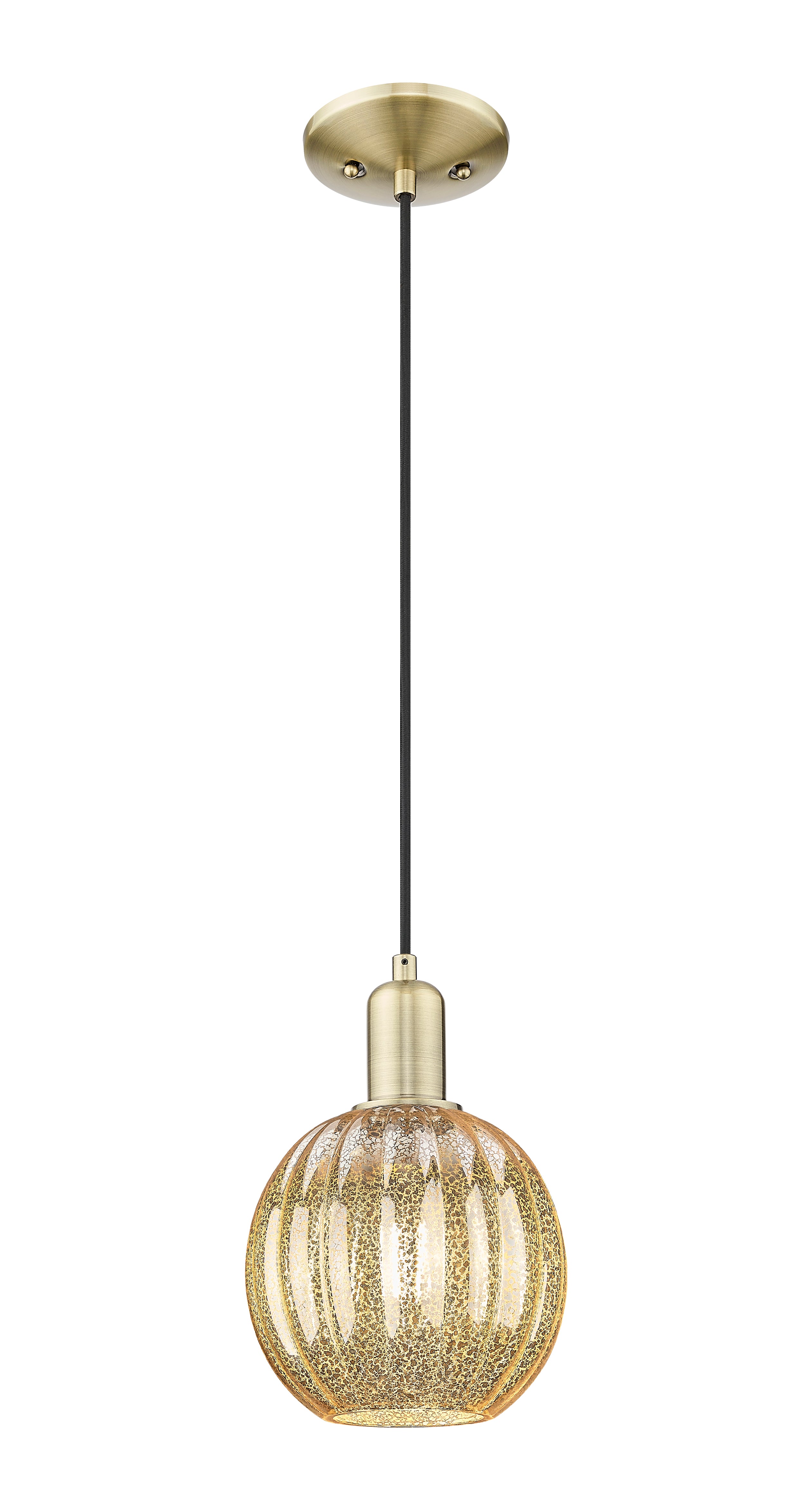 Arcadia Mini Pendant Antique Brass Finish