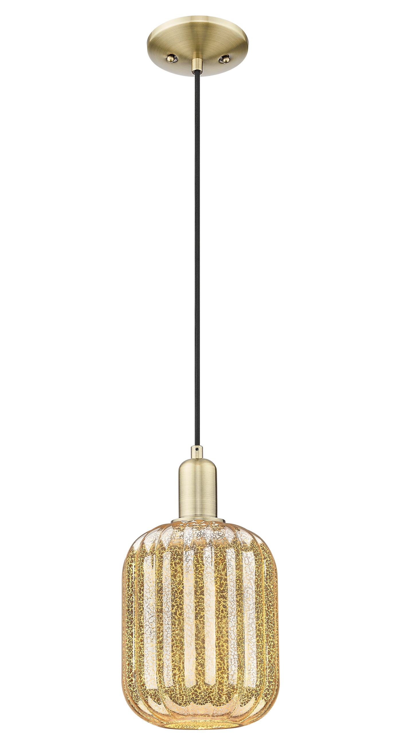 Arcadia Mini Pendant Antique Brass Glass