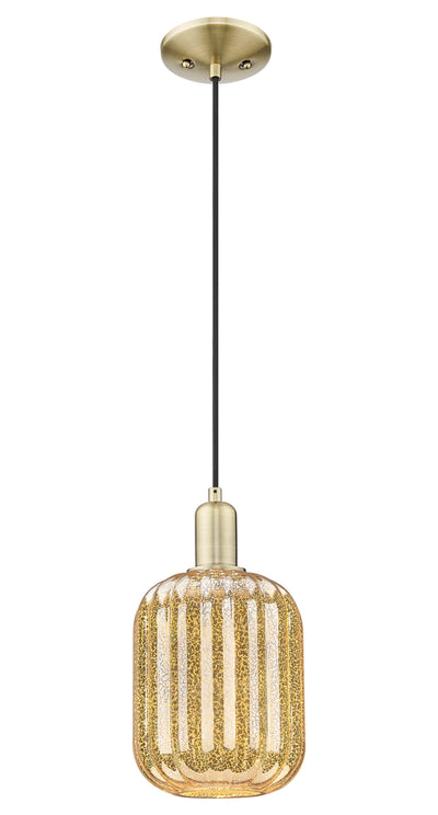 Arcadia Mini Pendant Antique Brass Glass