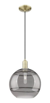 Arcadia Mini Pendant Antique Brass 12 Inch