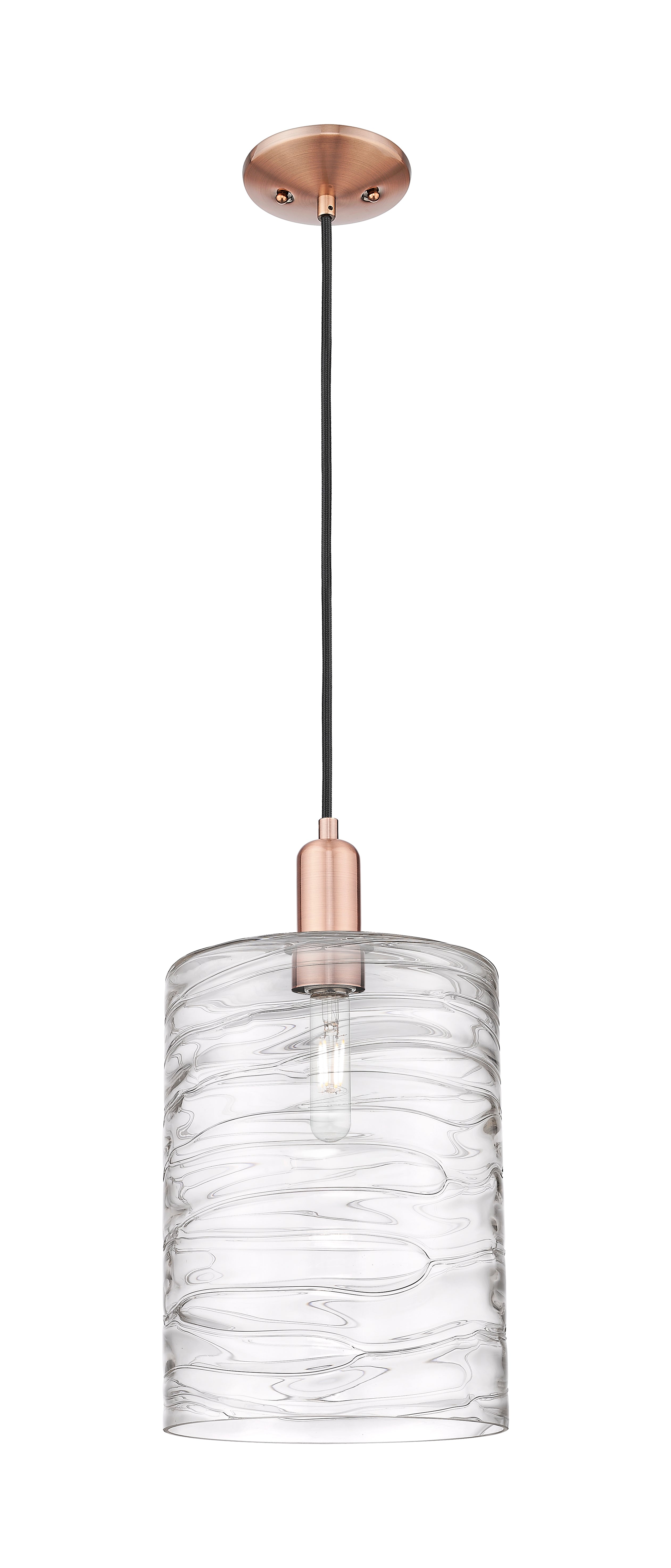 Arcadia Mini Pendant Antique Brass Glass