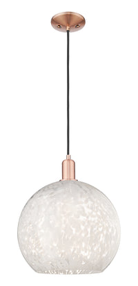 Arcadia Mini Pendant Antique Brass 13.75 Inch