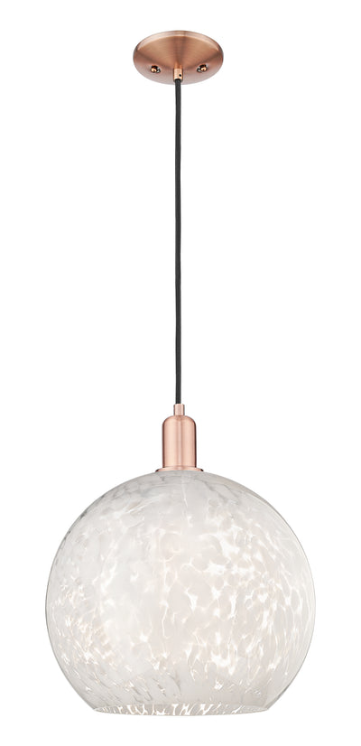 Arcadia Mini Pendant Antique Brass 13.75 Inch