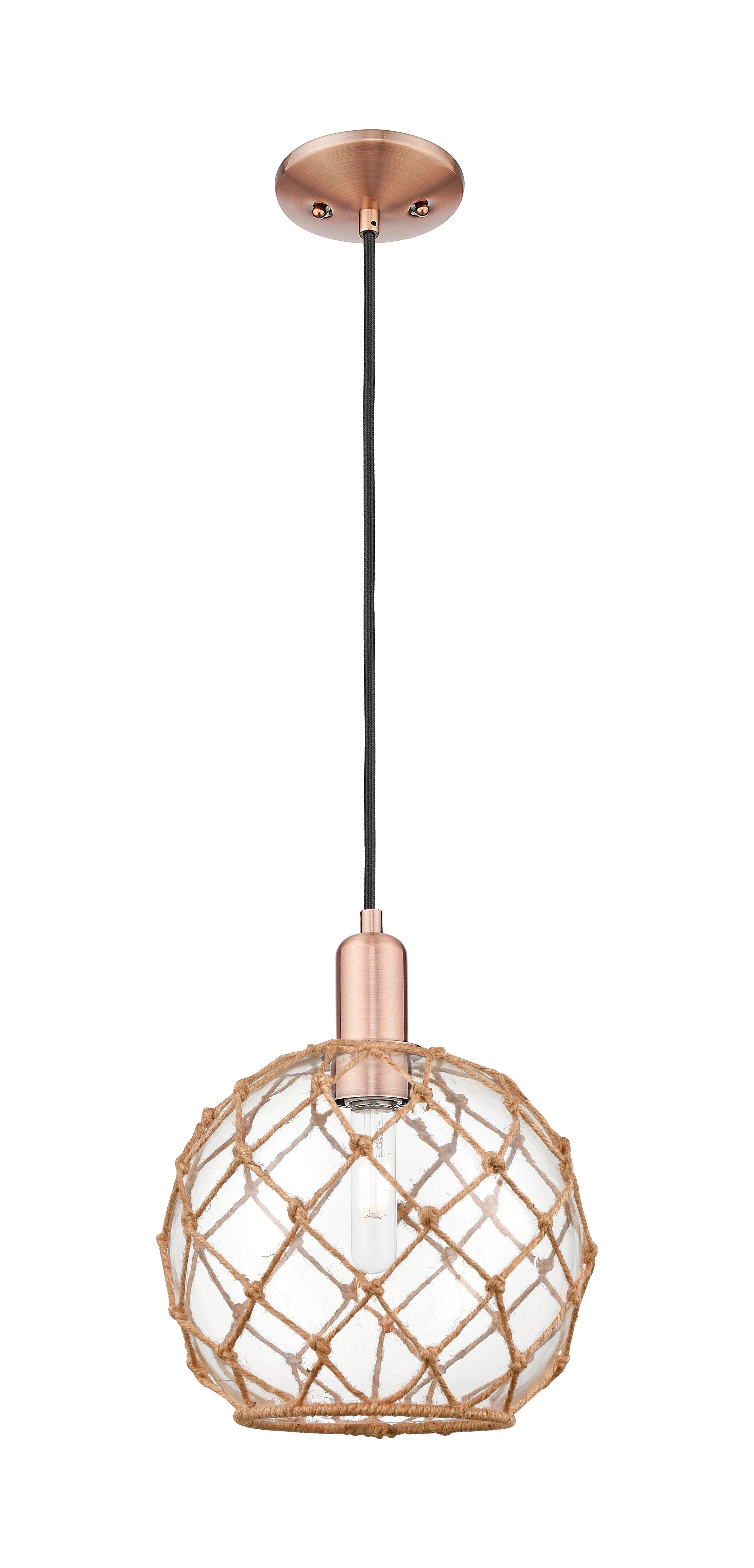 Arcadia Mini Pendant Antique Brass Cast