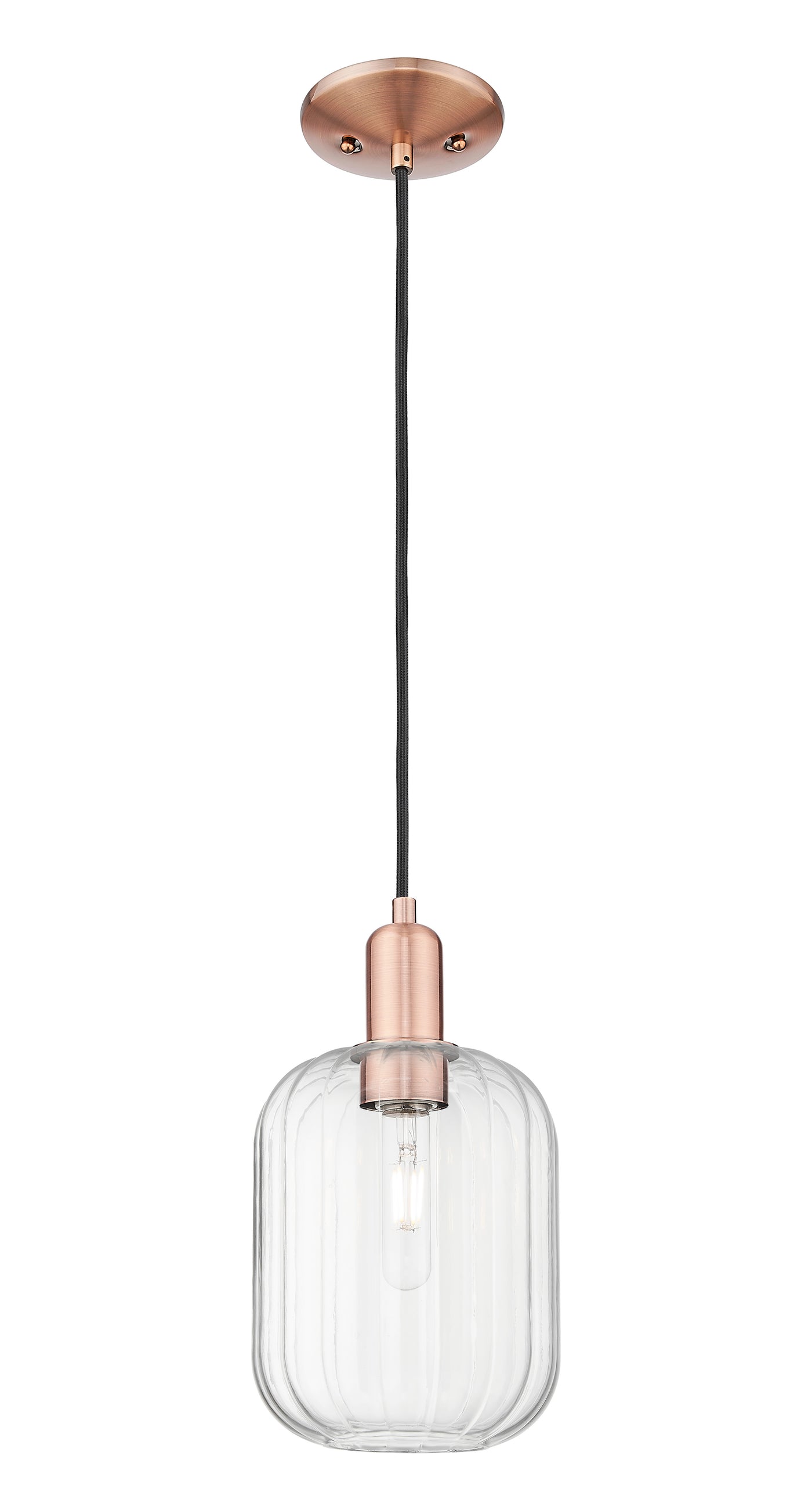 Arcadia Mini Pendant Antique Brass Glass