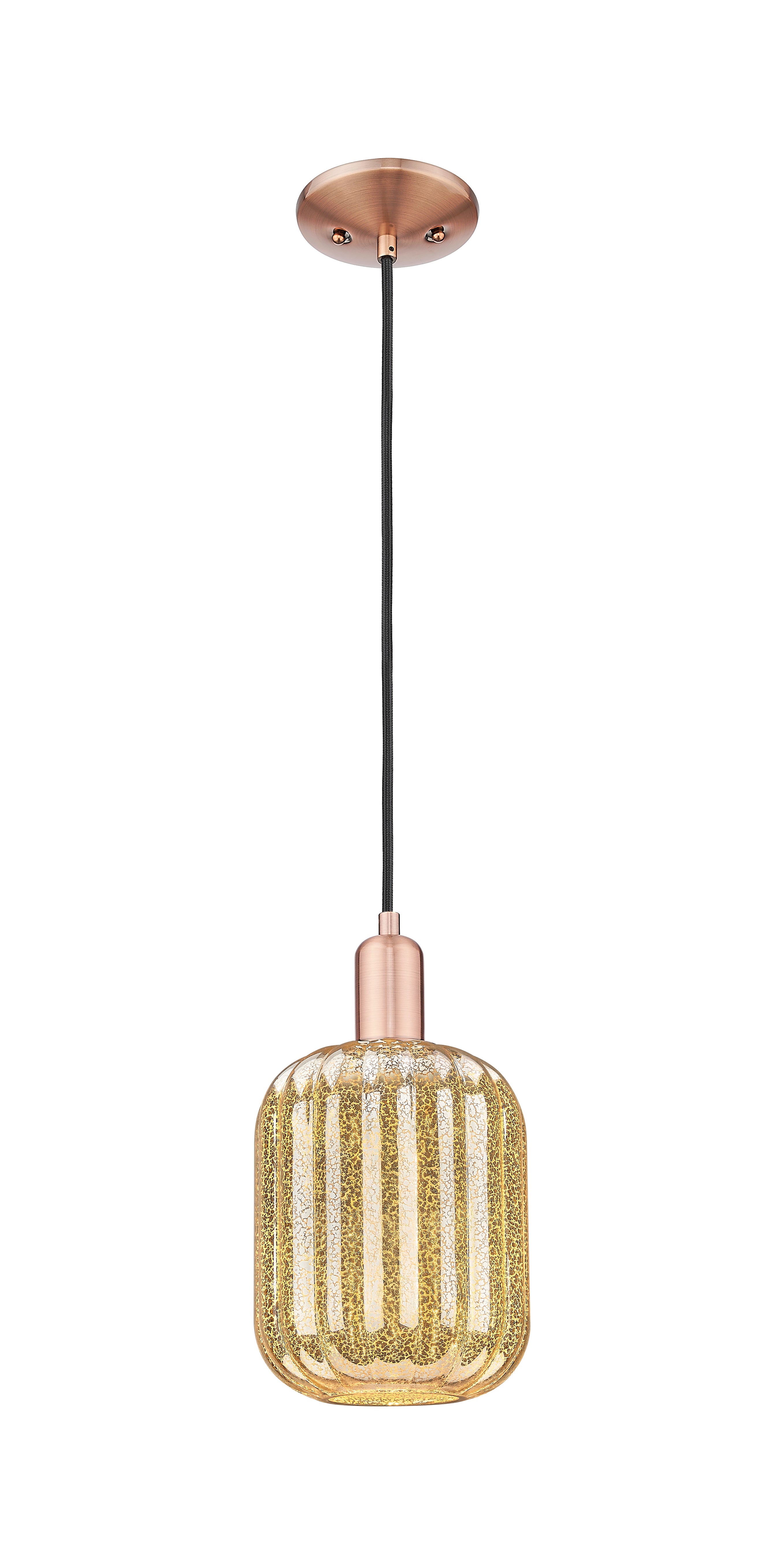 Arcadia Mini Pendant Antique Brass Glass