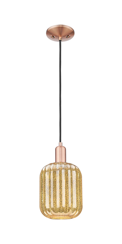 Arcadia Mini Pendant Antique Brass Glass
