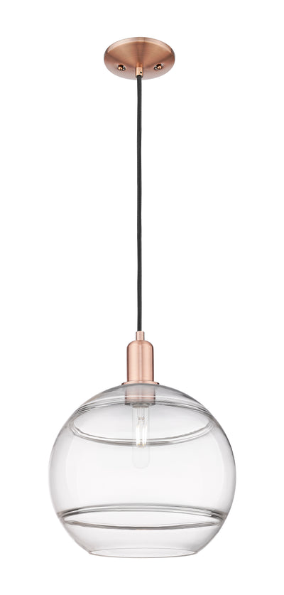 Arcadia Mini Pendant Antique Brass 12 Inch