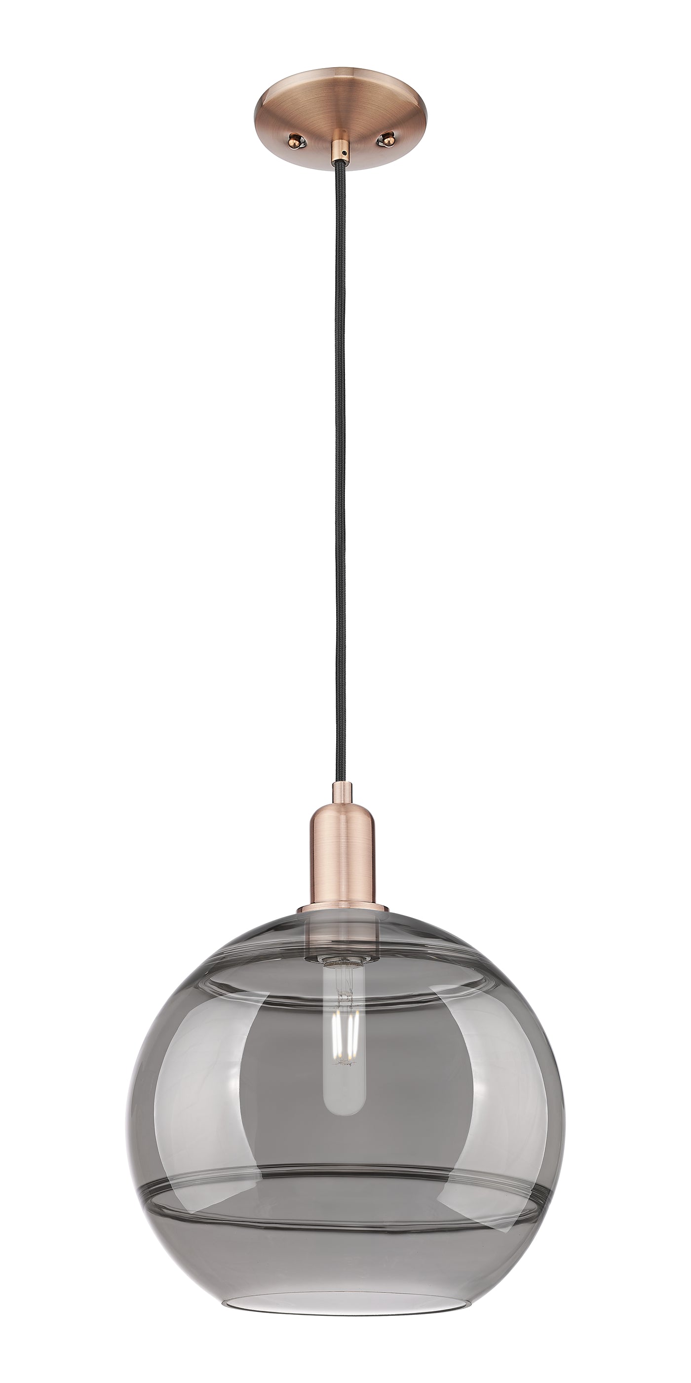 Arcadia Mini Pendant Antique Brass 12 Inch